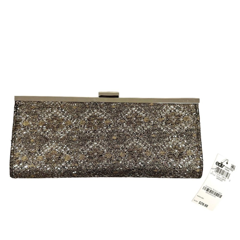 NWT STYLE & CO. METALLIC SPARKLING EVENING BAG/CLUTCH